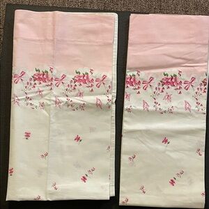Vintage shabby chic style pink pillowcases